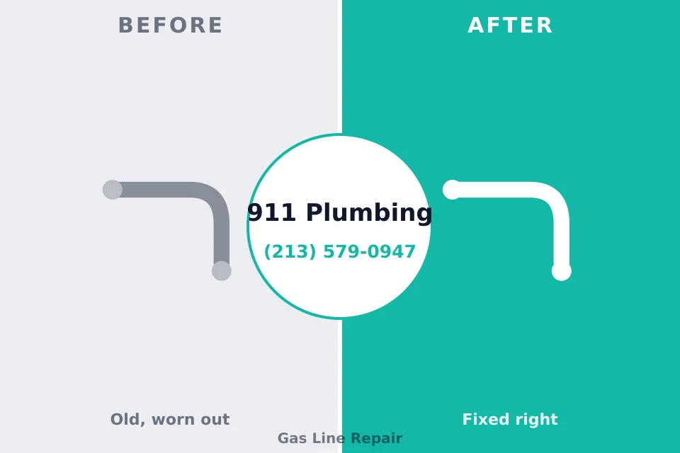 Before and after: plumbing repair Mannford, OK